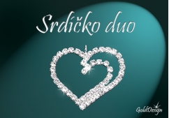 Srdíčko Duo - přívěsek stříbřený